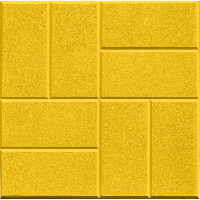 Тротуарная плитка "8 кирпичей" 300*300*30 желтый 