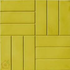 Тротуарная плитка 12 кирпичей 500*500*50 желтый